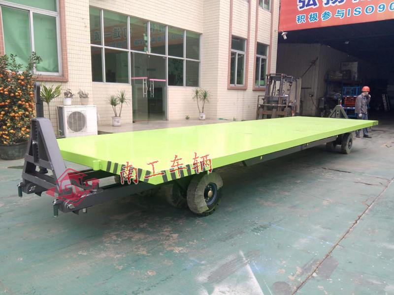 平板車(chē)雙牽引10噸重型全掛拖車(chē)