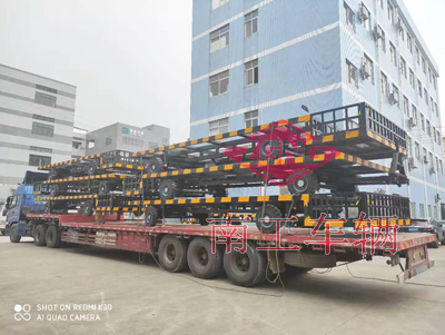 8噸無動力牽引骨架平板拖車帶護欄1I.jpg