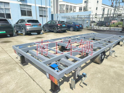 7噸骨架式ATV平板拖車(chē) 2輪灰色工具拖車(chē)1I.jpg